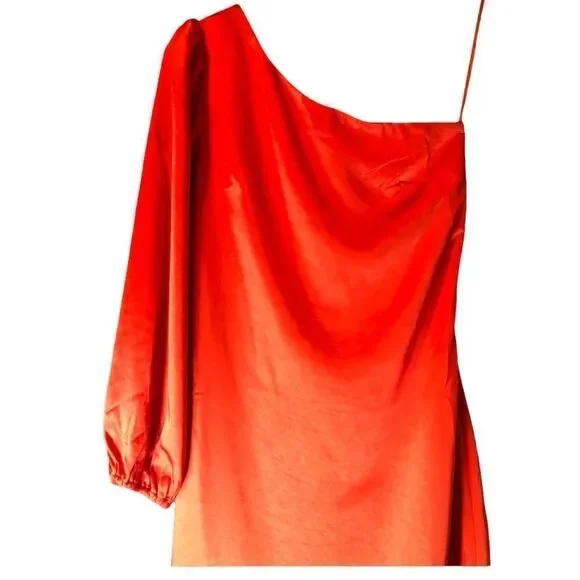 NWT SKIES ARE BLUE Women’s Red Dress Smooth Fabric Like Satin Classic & Elegant. - Picture 4 of 8